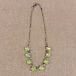 Super pretty aqua + silver bubble necklace